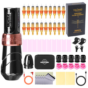 Kit de machine à tatouer Yuanyun avec cartouche d'aiguilles, fonctionnant sur piles, pour le tatouage - Product Image 1