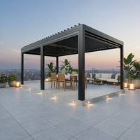 Sweet Home Maßgefertigte Aluminium-Motorpergola mit Wasserdichtem Lamellendach für Garten, Terrasse und Außenbereich