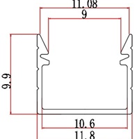 Nouveautés : Profilé en aluminium anodisé 12*10 de 12 mm de large pour bande LED, profilé haut de gamme avec canal pour cornet LED, vis personnalisable