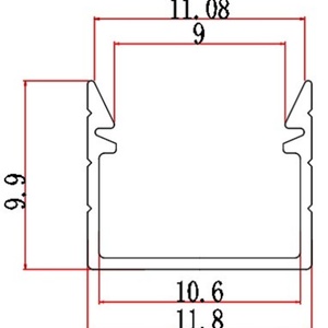 Nouveautés : Profilé en aluminium anodisé 12*10 de 12 mm de large pour bande LED, profilé haut de gamme avec canal pour cornet LED, vis personnalisable - Product Image 6
