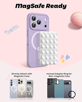 Nouvelle coque de téléphone portable magnétique flexible en silicone adhésif, support de ventouse pour tableau de bord, bureau, mains libres, selfie vidéo