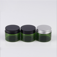 Conteneur cosmétique en plastique noir de haute qualité 30 ml 50 ml 100 ml 150 ml 200 ml 250 ml, pot à crème en PET noir et couvercles