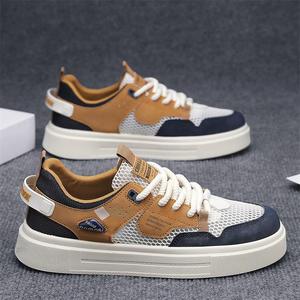 Chaussures de course à lacets pour hommes 2026 Nouvelle collection été, légères, plates, en maille, décontractées, antidérapantes, pour jeunes, tendance et très prisées - Product Image 3