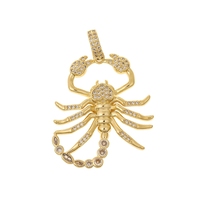 Bijoux pour femmes en zircon plaqué or 18 carats série insectes abeilles scorpions pendentif pour femmes