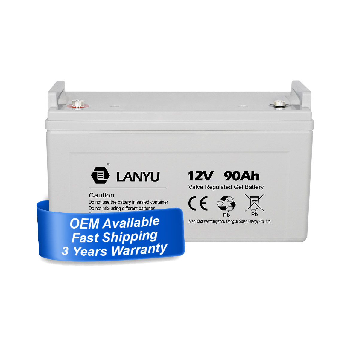 Хорошая езда на велосипеде с клапанным регулированием многократного цикла глубокого заряда-разряда Тип гель-лака 12v 100ah солнечная батарея