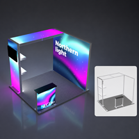 Stand d'exposition portable personnalisé en aluminium avec boîte lumineuse SEG, stand d'exposition 2x3, 20x20, 10 pieds, stand beauté, présentoir pour salon professionnel