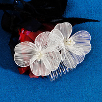Miallo Legierung Blume Haarkamm Hochzeit Braut haar Zubehör handgemachte Seite Haar kämme Perlen Kopf bedeckungen Schmuck