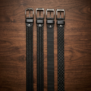 Ceinture en cuir de vachette très vendue avec boucle tête de mort en acier inoxydable, motif uni, légère, écologique, design décontracté, largeur 3,8 cm - Product Image 4