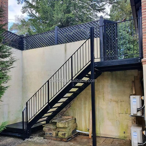 Degraus de Escada Externa de Aço Carbono para Edifícios Comerciais, Degraus Galvanizados para Exteriores - Product Image 2