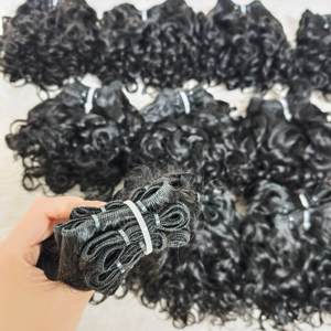 Promotion Letsfly 50 pièces 75$ Extensions de cheveux humains Water Wave 12 pouces Noir naturel Double trame - Product Image 6
