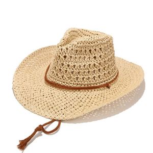 Bestella Boho Mans Hollow Out Paper <b>Straw</b> Panama <b>Hat</b> Travelling Wide Brim Casual Sunshade Outdoor Beach Cap for Adult - Product Image 5