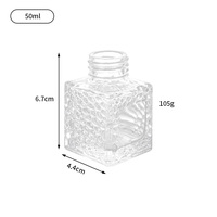 Diffuseur de parfum personnalisé vintage sur mesure 50ml 90ml 200ml en verre carré sculpté réutilisable