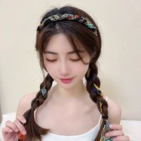 Bando pita rantai Vintage musim panas desain kain Satin elegan aksesori rambut kualitas tinggi penjualan laris