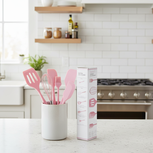 Set di utensili da cucina in Silicone da 5 pezzi rosso blu verde nero lavapiatti 19 pezzi accessori da cucina per cucinare - Product Image 3