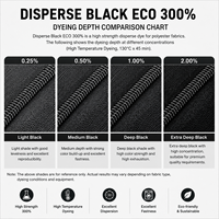 Colorant en poudre noir dispersé ECO 300% pour la teinture des tissus en polyester, fournisseur de colorants textiles