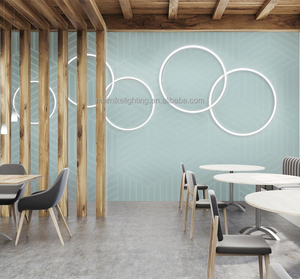 Personalidad nórdica diámetro creativo 45cm 60cm 80cm lámparas de pared para el hogar fondo de sala de estar interior Entrada de ambiente decorativo - Product Image 3