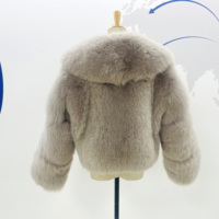 Veste courte en fourrure de renard luxueuse et moelleuse - Vêtement d'extérieur en fourrure épaisse et chaude pour femmes en hiver