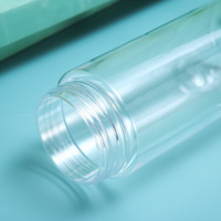 Bouteille d'eau portable transparente et écologique 2026 à large ouverture, anti-fuite, avec paille pour boire directement, idéale pour le sport et les voyages