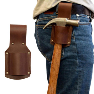 Cross-border spot leather hammer storage cover, waist-hanging PU leather hammer <b>tool</b> cover, outdoor and household <b>tool</b> axe cover - Product Image 1