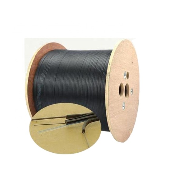 Factory Price G652D G657A1 G657a2 Fiber FTTH Fiber Optical Cable 1km Price Ftth Cable Cable 2 Core Steel Wire FRP KFRP