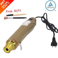 Mini soplador de aire caliente de plástico ligero DIY de alta temperatura de 300W, herramienta eléctrica térmica, pistola de aire caliente con polvo en relieve