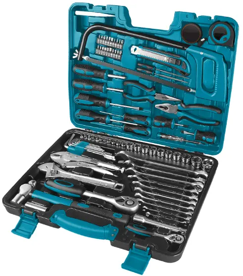 86pcs 1/2"&1/4" socket set hand tool kit multi-function hand tool repair set