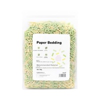 Litière en granulés de papier pour hamster, faible teneur en poussière, absorbante, contrôle des odeurs, décoration de cage, 6 couleurs, pour petits animaux, vente en gros