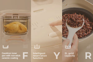 Olla arrocera eléctrica dos en uno de nuevo diseño, olla para <span class=keywords><strong>microondas</strong></span> de 2 litros, <span class=keywords><strong>Mini</strong></span> olla arrocera portátil - Product Image 2