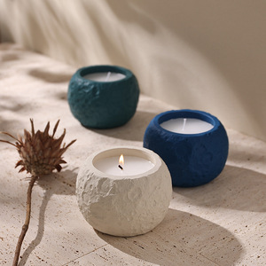 Customized Thick Bottom Cement Concrete Jar Nordic Mini Cement Round Soy Wax Fragrance Aroma Aromatherapy Scented <strong>Candle</strong> - Product Image 2
