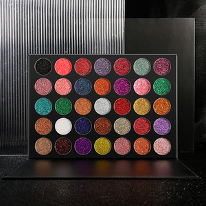 Palette d'ombres à paupières scintillantes pressées à label privé, 35 couleurs, vente chaude de Noël 2021 - Product Image 6