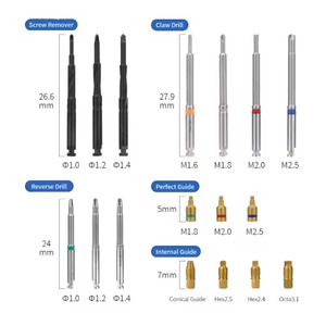 Kit de retrait de vis d'implant dentaire de haute qualité Extracteur de vis de couvercle <span class=keywords><strong>cassé</strong></span> Instruments de dissolvant chirurgical - Product Image 2