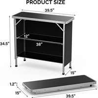 Table pliante portable en aluminium moderne pour le camping, les pique-niques, les barbecues, les banquets, la restauration, le poker, la cuisine, la salle à manger avec sac de transport