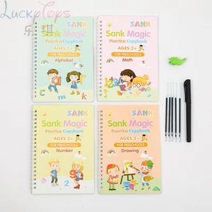 Cuaderno de Práctica de Caligrafía Mágica, 4 Piezas, Cuaderno de Escritura en Inglés para Niños, Libro de Impresión Caligráfica, Entrenamiento de Caligrafía Infantil - Product Image 4