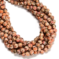 Perles lisses en cuivre turquoise naturel de Mohave YMJ 8 mm, certifiées GIC, origine CN/GUA, pour bijoux perlés et bracelets