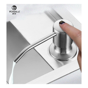 Distributeur de <span class=keywords><strong>savon</strong></span> <span class=keywords><strong>liquide</strong></span> pour évier de cuisine en acier inoxydable et ABS pour la maison et la restauration - Product Image 4