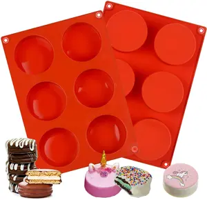 Silicone Cookie Molds Round Cylinder Candy Chocolate Mould For Oreo Covered  Sandwich Muffin Cupcake Mini Soap Making Supplies