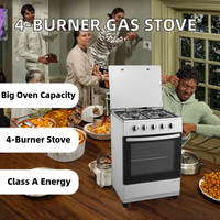 Oven Rumah Tangga Tradisional Kapasitas Besar 88L, Stainless Steel, 4 Tungku, Hemat Energi Kelas A, Multifungsi