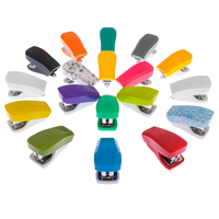 Ensemble d'agrafeuses manuelles miniatures en gros pour bureau, accessoires de papeterie, en plastique et métal