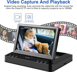 IPoster 4.3 Inch <strong>Car</strong> Baby <strong>Monitor</strong> with Mirror Rear View Camera HD LCD Screen For <strong>Car</strong> Mirror Back <strong>Seat</strong> Night Vision Camera - Product Image 4