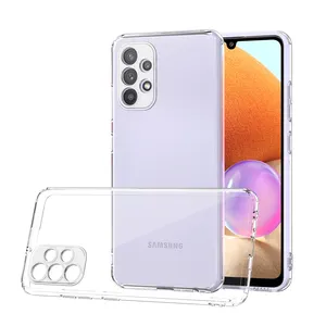 Fashion clear 1.5mm acrylic with Camera protection Shockproof and fall proof mobile phone case For Samsung Galaxy A32 A52 A72