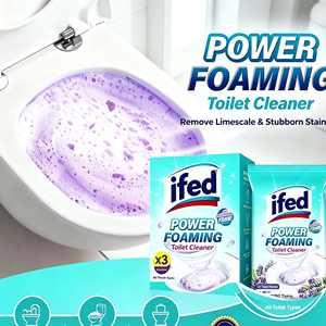 Polvere detergente schiumogena per <span class=keywords><strong>WC</strong></span>, rimuove calcare e urina sotto il bordo, per una pulizia profonda del bagno domestico - Product Image 1