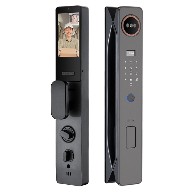 3D Face Recognition Digital Door Lock With Camera Best Smart Door Lock With Dual Screen Video Call Usmart Go APP Smart Door Lock