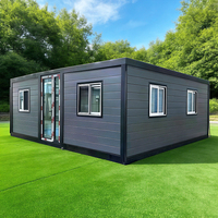 Maison conteneur préfabriquée extensible en acier - Écologique, alimentée à l'énergie solaire, étanche, légère, anti-corrosion, durable, bureau rapide