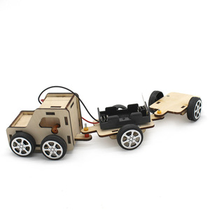 Kit de Modelo de Coche Científico de Madera para Niños, Juguete Educativo STEM de 7 a 9 Años, Control Manual con Motor a Batería - Product Image 4