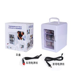 4L Portable AC DC Porte Transparente <span class=keywords><strong>Mini</strong></span> Réfrigérateur Six Canettes Voiture Mignon Thermoélectrique Réfrigérateur - Product Image 5