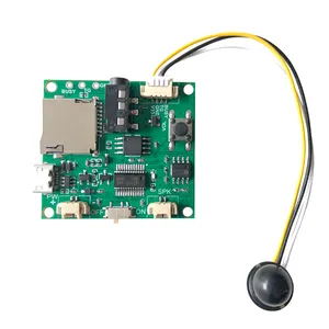 Sensor de movimiento Módulo de sonido MP3 PCB Botón Programación Música Módulo de voz de Navidad con tarjeta SD