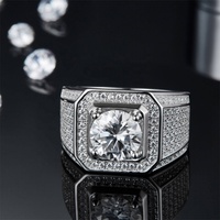 Bague pour homme, en argent sterling 925, moins cher, haute qualité, momanite, 925