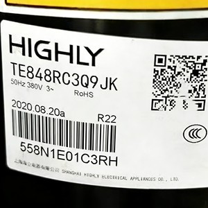 Compresseur Scroll Haili TE848RC3Q9JK TE855UC3Q9JK TE800RC3Q9JKW pour Réfrigération Industrielle - Product Image 3