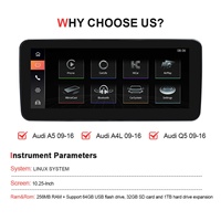Unit Head Multimedia Mobil Navihua untuk Audi A4L A4 Q5 Sistem Linux CarPlay Nirkabel GPS Stereo