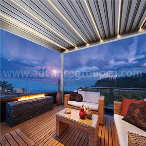 Pergola d'extérieur à persiennes en aluminium, terrasse extérieure <span class=keywords><strong>jardin</strong></span> Patio gazébo avec toit réglable - Product Image 6